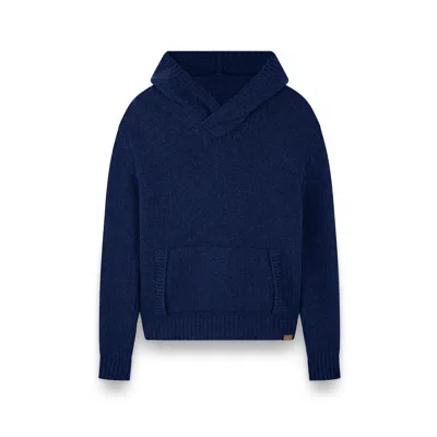 Paul & Shark Re-wool Hoodie In Blue