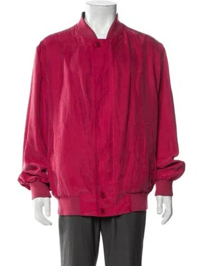 Pre-owned Paul & Shark Reversible Bomber Jacket In Pink