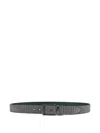Paul & Shark Reversible-design Leather Belt In Gray