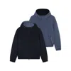 Paul & Shark Hooded Reversible Jacket In Blue