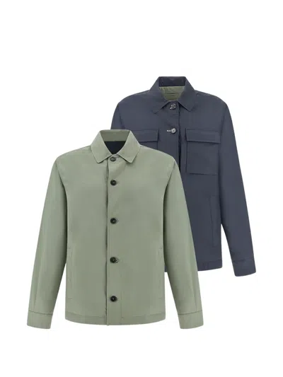 Paul & Shark Reversible Shirt Jacket In Multi