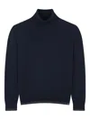Paul & Shark Wool And Cashmere Turtleneck Sweater In Blue