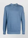 Paul & Shark Ribbed Crew Neck Sweater With Long Sleeves In Blue