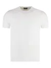 Paul & Shark Ribbed Crew-neck T-shirt In White