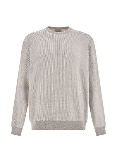 Paul & Shark Piuma Feather-light Cotton Sweater In Gray
