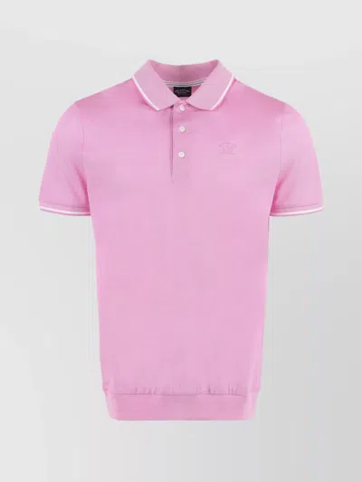 Paul & Shark Ribbed Polo Shirt Short Sleeves