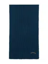 Paul & Shark Ribbed Scarf In Blue