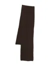 Paul & Shark Ribbed Scarf In Brown
