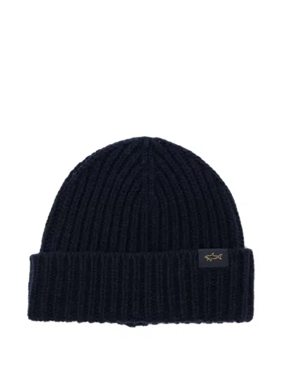 PAUL & SHARK RIBBED WOOL-BLEND BEANIE HAT