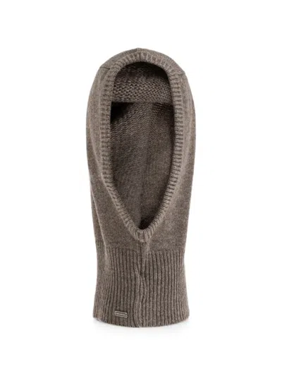 Paul & Shark Ribbed-knit Balaclava In Brown