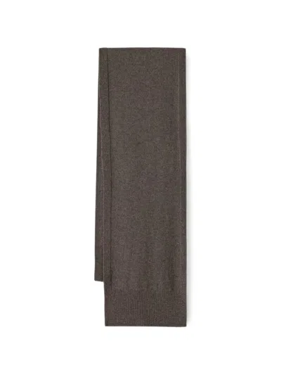 Paul & Shark Ribbed-trim Knitted Scarf In Brown