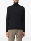 Paul & Shark Roll-neck Sweater In Black