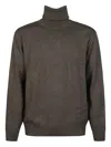 Paul & Shark Cashmere Turtleneck Sweater Long Sleeves In Brown