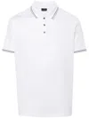 Paul & Shark Logo-patch Cotton Polo Shirt In 白色