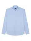 Paul & Shark Shark Embroidery Cotton Poplin Shirt In Blue