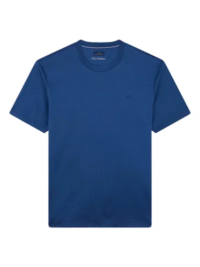 Paul & Shark Shark Fin Embroidery Jersey T-shirt In Blue