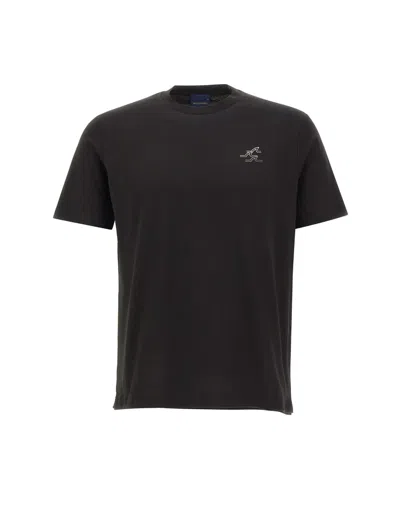 Paul & Shark Cotton T Shirt Short Sleeves Crew Neck In Gray