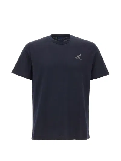 Paul & Shark Cotton Crew Neck Regular Fit T Shirt In Blue