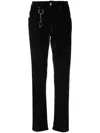 Paul & Shark Logo-charm Corduroy Straight-leg Trousers In Black