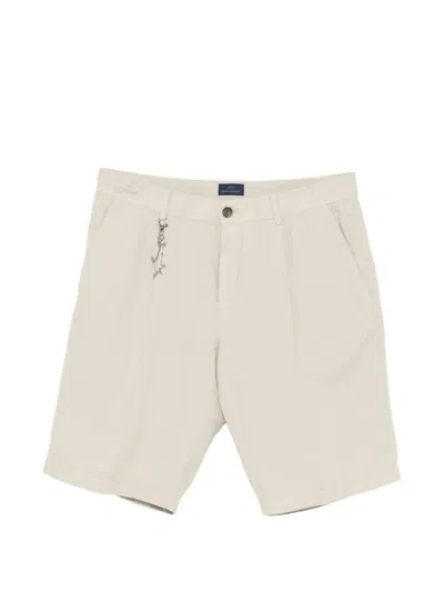 Paul & Shark Cotton Bermuda Shorts In Neutral