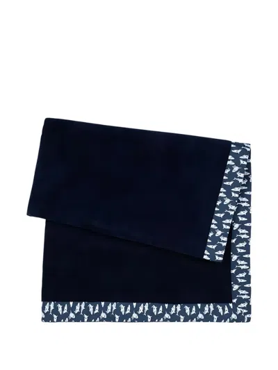 Paul & Shark Shark-print Beach Towel In Blue