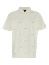 Paul & Shark Shark-print Polo Shirt In White
