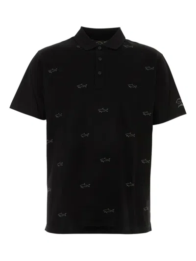 PAUL & SHARK SHARK-PRINT POLO SHIRT