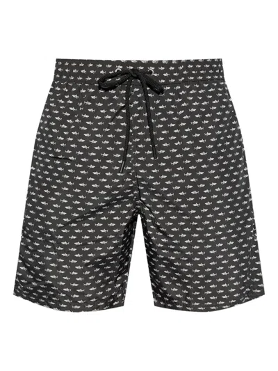 PAUL & SHARK SHARK PRINT SWIM SHORTS