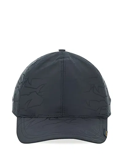 Paul & Shark Shark-print Baseball Cap In Blue