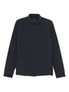 Paul & Shark Shirt Collar Jacket With Minimalist Design And Relaxed Fit In Black
