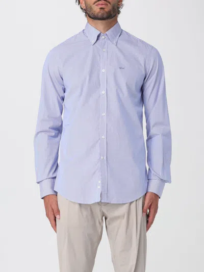 Paul & Shark Shirt  Men Color Striped In Blue