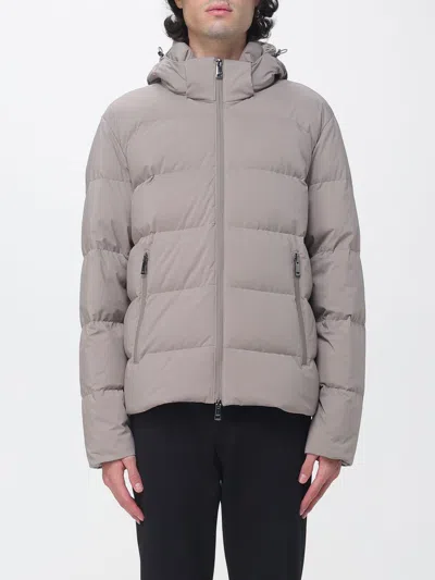 Paul & Shark Short Puffer Jacket In Water-repellent Technical Fabric With Hood In Neutral