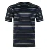 Paul & Shark Short Sleeve Aqua Touch Cotton Striped  T Shirt Navy In Black