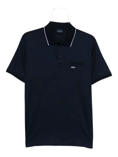 Paul & Shark Short-sleeve Polo Shirt In Blue
