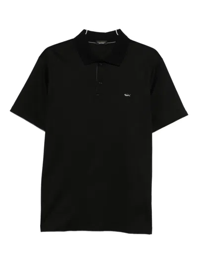 Paul & Shark Short-sleeve Polo Shirt In Black