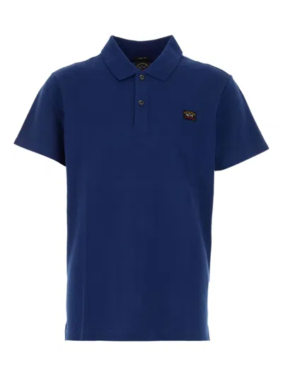 Paul & Shark Short-sleeve Polo Shirt In Blue