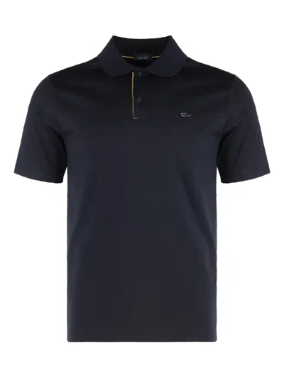 Paul & Shark Short-sleeve Polo Shirt In Blue