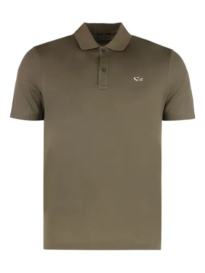 Paul & Shark Short-sleeve Polo Shirt In Brown