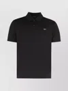 Paul & Shark Short-sleeve Polo Shirt Featuring Side Slits In Black