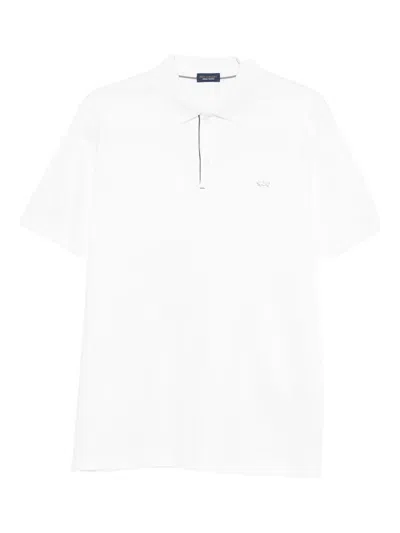 Paul & Shark Short-sleeve Polo Shirt In White
