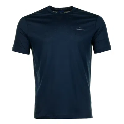 Paul & Shark Short Sleeve Silver Small Logo T Shirt Navy In Blue