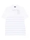 Paul & Shark Short-sleeve Striped Polo Shirt In White