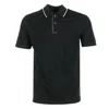 Paul & Shark Short Sleeve Xsoft Tipped Polo Shirt Black In Black