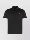 Paul & Shark Short-sleeved Cotton Polo Shirt With Button Placket In Black