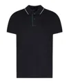 Paul & Shark Contrasting-trim Polo Shirt In Black