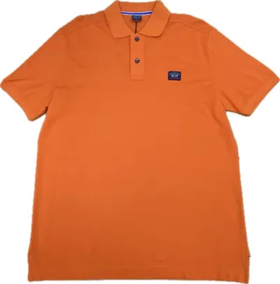 Paul & Shark Short-sleeved Polo Shirt In Orange