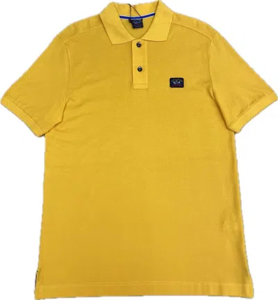Paul & Shark Short-sleeved Polo Shirt In Yellow