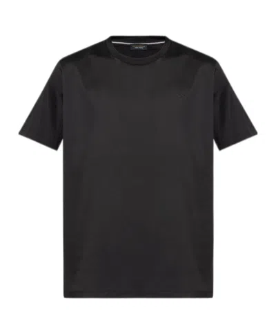 Paul & Shark Logo-embroidered Cotton T-shirt In Black