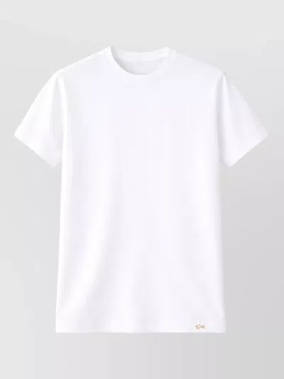 Paul & Shark Short Sleeves Crew Neck Plain Tshirt In White