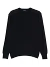 Paul & Shark Crewneck Wool Sweater With Inserts Clothing In Black